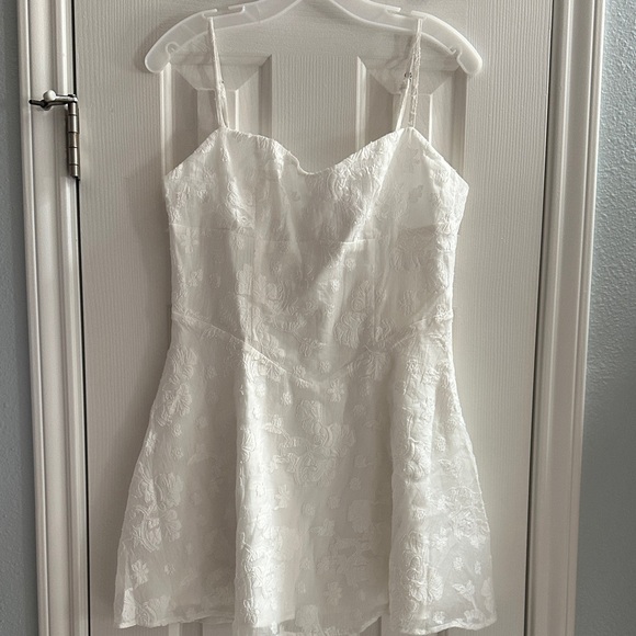 Princess Polly New Chapters Broderie Mini Dress White Floral Embroidery Size 8 - Picture 3 of 12